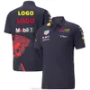 Cor vermelha Bull Racing 2024 Equipe Camisa Polo Uniforme Max Verstappen Fórmula 1 Kit Oficial F1 Fan Party Plus Sizess012