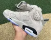 Laat Jumpman 6 Georgetown Basketball Shoes 6s Magneet/College Navy Fashion Trainers Luxurys Designer Sneakers met origineel