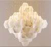 Nowoczesne naturalne marmurowe lampy żyrandola LED oświetlenie Dekorowanie salonu LED żyrandole Lampa Villa Schody Wiszące Oprawa oświetleniowa Luminaire