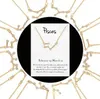 12 كوكبة زودياك علامة قلادة برج الزركون أزياء المجوهرات نجمة مجرة الميزان نيس فراغ هدية مع بطاقة البيع بالتجزئة