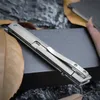 7096 Pocket Knife M390 Steel Knife for Outdoor Survival EDC Camping With Glass Arinced TC4 Handle 7096-1 Tools