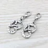 100Pcs Philadelphia Soft Pretzel Food Floating Lobster Clasps Charm Pendant For Jewelry Making Necklace Findings A-101b