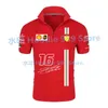2022 Formula 1 New Leclerc/Sainz Racing fans high quality men summer casual polo shirt short sleeve turn down collar slim fit