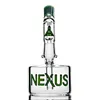 BLAUW/GREEN HUWLEAH Nexus Solid Mini Dab Rigs Downstem Recycler Oil Rigs Bongs Glazen waterleidingen met 14 mm gewricht