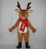 2022 Halloween red scarf reindeer Mascot Costume High quality Cartoon Plush Anime theme character Christmas Adults Size Birthday Party Outdoor Outfit