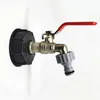 Urządzenia do podlewania ibc zbiornik kranowy adapter paliwa mosiężna zawór zamienny części do domu złącza wody ogrodowej kran 1PCS P290B