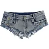 Sexy 858# Damen-Jeans, Shorts, Hosen, niedrige Taille, Loch, Nachtclub-Kleidung
