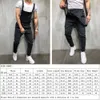 Men's Jeans Ripped Jumpsuits Streetwear Distressed Denim Bib Overalls For Man Fashion Suspender Pants Size