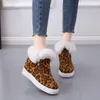 sapatos de impressão de leopardo de neve