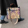 Ручная большая сумка на одно плечо, сумки с цветной росписью в стиле граффити, сумки со скидкой 65%, магазин сумок 266S