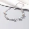 Catena a maglie Carino Kpop Bracciali vintage per le donne Charm Double Round Moonstone Bead Bracciale Ragazze Regalo Gioielli di moda 2022 H026Link Lars22