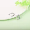 Hoop Huggie autêntico 925 Jóias de prata esterlina Brincos em forma de U CL Clear CZ para mulheres Ear Brincos Pendientes 2022