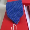 Nova caixa de gravata de seda de marca de gravata masculina de 8 cm para escritório de casamento e gravatas de presente