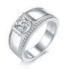 Bague de fiançailles en argent Sterling S925 pour hommes, couleur Moissanite, bague de mariage, 3455976