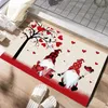 Tapis Saint Valentin Gnome Décor Paillasson Antidérapant Lavable Entrée Bienvenue Tapis Debout Tapis De Coureur Doux pour Cuisine Chambre Porte Tapis