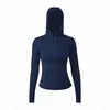 Yoga-Jacken mit Kapuze. Define Damen-Designer-Sportjacke, Mantel, Fitness-Training, Schlankheits- und Belüftungs-Kapuzenpullover, langärmlige Kleidung, zwei Stile