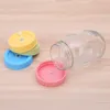 Mason Jars Canning شرب 70 ملم قطر الداخلية الأغطية الزجاجية البلاستيكية تحل محل أغطية القبعات بتوصيل ثقب القش