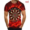 Heren T-shirts Dartbord T-shirt Darts Gooi Game Grafische T-shirts Grappige Zomerkleding Aangepaste Top Korte Mouw Voor Men255K