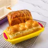 Gıda sınıfı iki renkli tost silikon pişirme kalıpları yapışmaz fırın-tava diy pişirme araçları kolay temizlik tatlı kek ekmek pişirme kalıbı anneler günü hediye zl0991