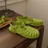 Sandaler geléfärg koreanska kvinnor 2022 plattform sommarskor klackar lätta sandalsandaler