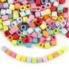 100pcs/Lot Square Block Candy Color DIY Bead Loose Bead for Jewelry Bracelets Necklace Making Accessiroes Crafts acrylic heads