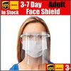 NY FACE SHIELD FL MASK SÄKERHET OLJE-SPLASH POO ut Anti-UV Skyddande husdjur genom transparent ansiktsglas 3-7 dagar för att släppa leverans 2021 Party Mask