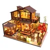 CuteBee Kids Toys Doll House Furniture Monteer houten miniatuur Dollhouse Diy Dollhouse Puzzle educatief speelgoed voor kinderen LJ201126