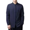 2022 mannen Chinese stijl katoenlinnen Linnen SHIRTS SHIRTS MANNEN Kleding Retro Tang Suit Stand Up Up Kraag Top Plus Size Kleding Man L220706