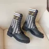 Austrália Boots Boots de alta qualidade feminino Martin Boot Canvas Leather Moda com BAIXA