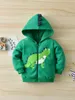 Veste à capuche patchée motif dinosaure imprimé 3D pour tout-petits garçons SHE