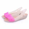 Arco-íris sandálias jelly sapatos mulheres wedges sandalias mulher sandal verão verão cor peep toe bohemia praia doce slipper sapatos menina 309e #