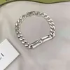 2023 Designer New Fashion jewelry Gujia S925 Sterling Silver Li zhongshuo same couple fashion simple bracelet for men and women