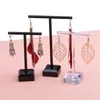 Jewelry Pouches Bags 2pcs/set Stand Hanger T-Bar Holder Display Ornament Eardrop Earrings & Black Clear Wynn22