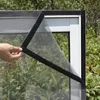 Sheer Curtains Inset Window Screen Mesh Tulle Adjustable Musim Panas Terlihat AntiMosquito Net Fiberglass Yang Dapat Dilepas Dicuci Menyesuaikan Layar 220620