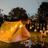 Stringhe Decorazione natalizia Luci a tenda a LED a LED a energia solare con stelle Moons Dimmable 8 Modalità di illuminazione Timer Swinkle String Accensione