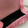 Torebki wieczorowe 2022 zima luksusowy Design moda klepsydra różowa pluszowa torba ze sztucznego futra kobieta przenośna przekątna kopertówka na jedno ramię
