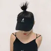 Stingy Brim Kangol Canguro Bordado Sombrero de copa vacío Mujeres Ocio Deportes al aire libre Gorras de béisbol Sombrilla de verano Sombreros para el sol Viseras de cola de caballo