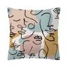 Pillow Case Creative Abstract Art Cushion Cover 45 45 Western Mythology Fern Face Square Pillow Case Home Decoration Throw Pillowcases 220714