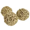 Small Animal Supplies 6 Cm Natural Straw Ball Pet Chewing Toy Hamster Teeth Cleaner Cleaning