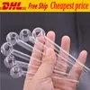 Cheapest Hand Smoking Pipes Accessories 4inch Thick Glass Oil Burner Pipe High Quality Great Tube Nail Tips Fast Delivery DHL FREE