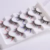 Natural Color False Eyelashes Extensions 5 Pairs Set Soft & Vivid Hand Made Reusable Multilayer Fake Lashes Full Strip Lashes Makeup for Eyes