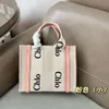 5A Canvas Lady Tote Torby na zakupy Ins Kobiet Torebka Torebka Oryginalna skóra Kontrola Projekt Crossbody Torka na ramię Klasyczne portfel wnętrza zamek błyskawiczny