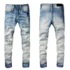 2022 New Fashion Mens Jeans Style Cool Designer di lusso Pannello in difficoltà Black Blue Jean Slim Fit Biker Biker Bike Blue Slim Fit Dimensioni4333534