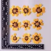 Dekorativa blommor kransar torkade blommor coreopsis basalis DIY dropplim pressad nagelkonst tvålljuspapper som gör handgjorda hem 7870191