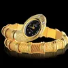 Montres-Bracelet en forme de serpent pour femmes, uniques, à la mode, en diamant, de luxe, en argent et en or