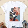 女性植物植物水彩服を着る半袖Tシャツレディースファッション漫画服春夏女性ティーグラフィックTシャツ220628