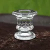 Spitzkerzenhalter aus Glas als Mittelstück, durchsichtige Kerzenhalter, passend für 1,9 cm dekorativer Ständer mit 6,1 cm Höhe für Tisch, Hochzeit, Party