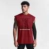 Ropa de gimnasio de secado rápido de malla de verano para hombre, camisetas sin mangas para culturismo, camiseta sin mangas, camiseta sin mangas para Fitness, chaleco para correr, camisetas deportivas 220621