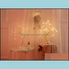Creative Novelty Items Copper Wire Led Pearl Tree Gypsophila Touch Creatives Gifts Stars Snowflakes Lights Bedroom Room Christmas Decoration