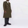 Men's Wool & Blends Lapel Double-breasted Epaulettes Slim And Split Long Ladies' Solid Color Tweed Coat T220810